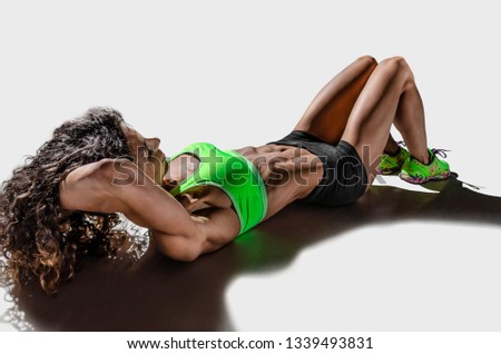 Woman abdominal exercises