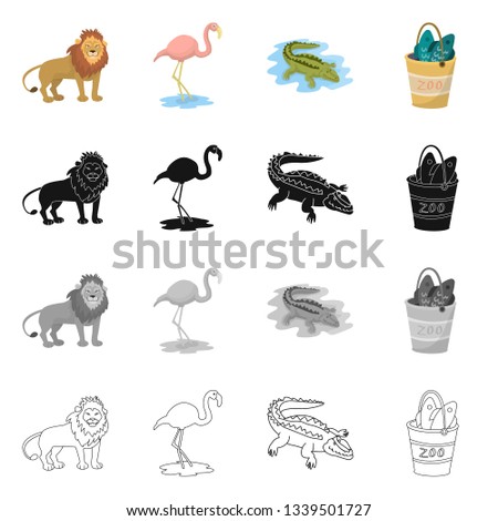 Vector design of nature  and fun  logo. Collection of nature  and entertainment vector icon for stock.