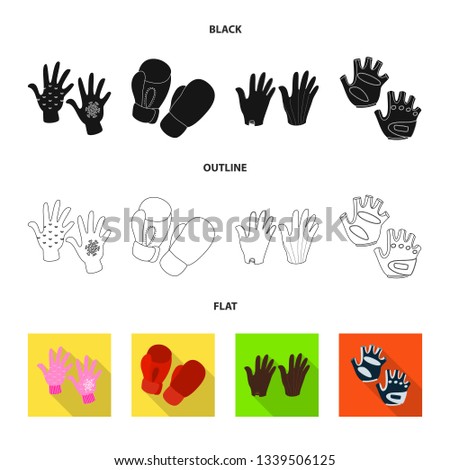 Vector design of silhouette and safety logo. Collection of silhouette and comfort stock vector illustration.