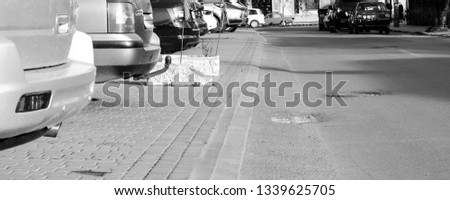 cars parking on the street