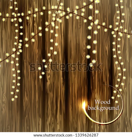 Vector wood texture with lights. EPS 10 illustration