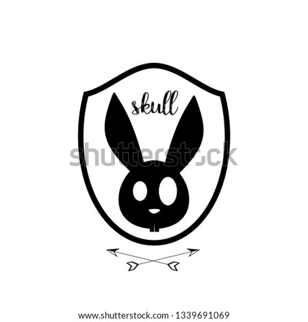 vector of animals in black and white on shields and badges