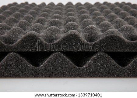 The pattern of the soundproof panel of polyurethane foam. Acoustic foam wall. 