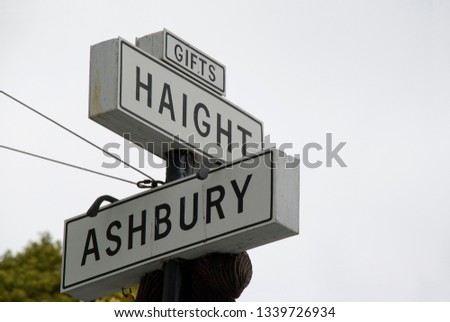 Street signs of Haight and Ashbury, San Francisco - California