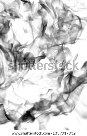 black smoke on white background