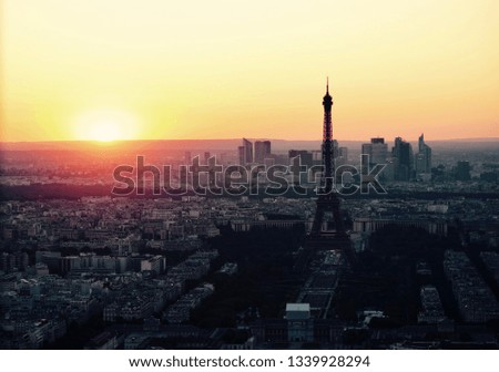 PARIS AT SUNSET Royalty-Free Stock Photo #1339928294