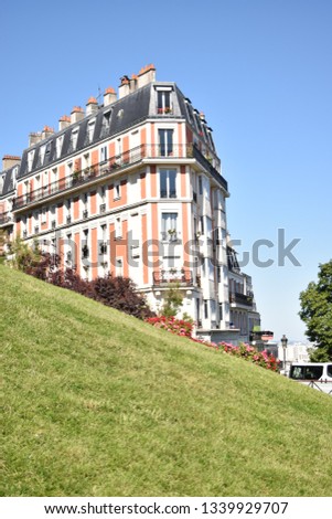 Colorful street in Paris Royalty-Free Stock Photo #1339929707