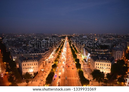 Colorful Streets of Paris  Royalty-Free Stock Photo #1339931069