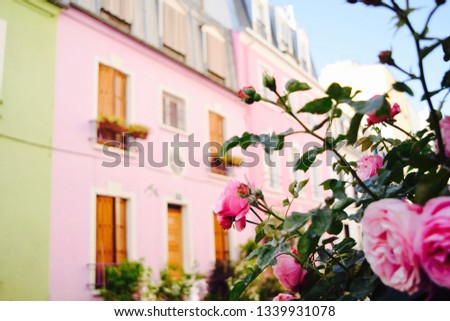 Colorful Streets of Paris  Royalty-Free Stock Photo #1339931078