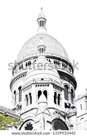 Beautiful Paris Buildings and Architecture  Royalty-Free Stock Photo #1339933442