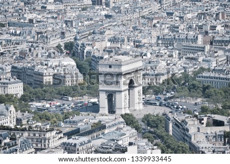 Beautiful Paris Buildings and Architecture  Royalty-Free Stock Photo #1339933445