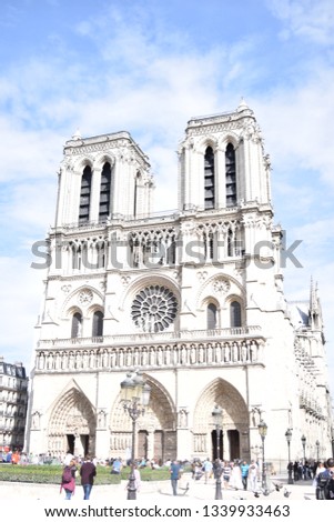 Beautiful Paris Buildings and Architecture  Royalty-Free Stock Photo #1339933463