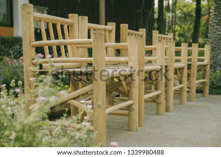 bamboo chair in the park