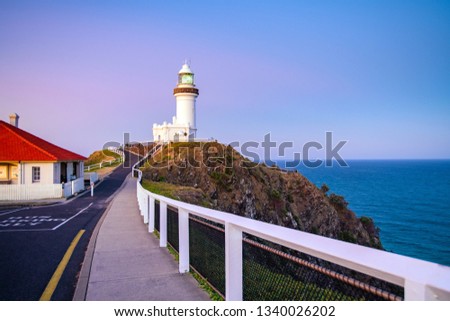 Pathway leading up to Byron Bay lighthouse Royalty-Free Stock Photo #1340026202