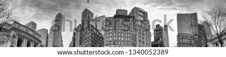 Midtown Manhattan, panoramic view of city buildings.