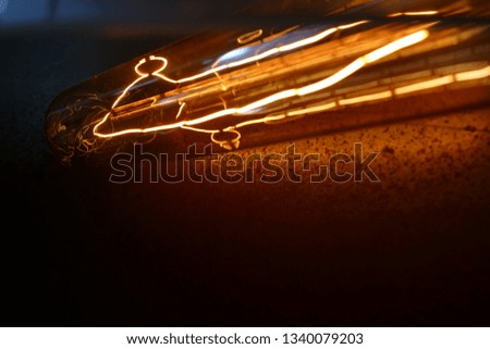 Lightbulb lighting glowing highlight orange neon light