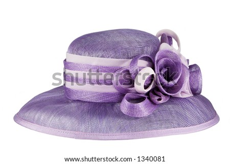 A ladies hat isolated on white. Royalty-Free Stock Photo #1340081