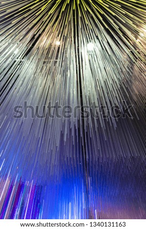 Blue glowing glass lines as abstract background. Texture