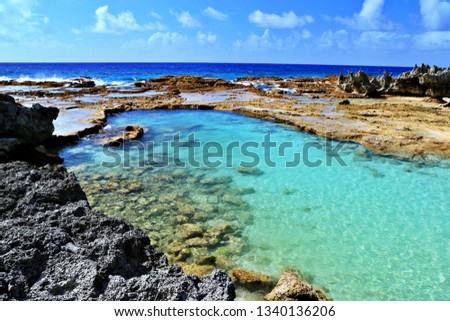 Swimming Hole on Rota Island, Northern Mariana Islands Royalty-Free Stock Photo #1340136206