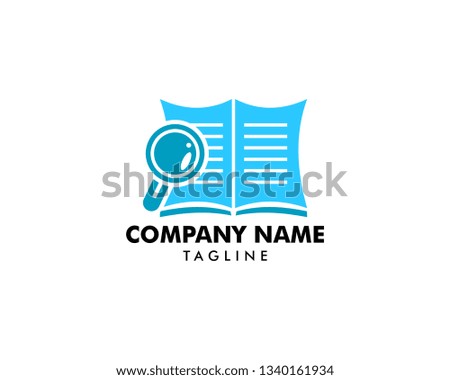 Book Search Logo Template Design Vector