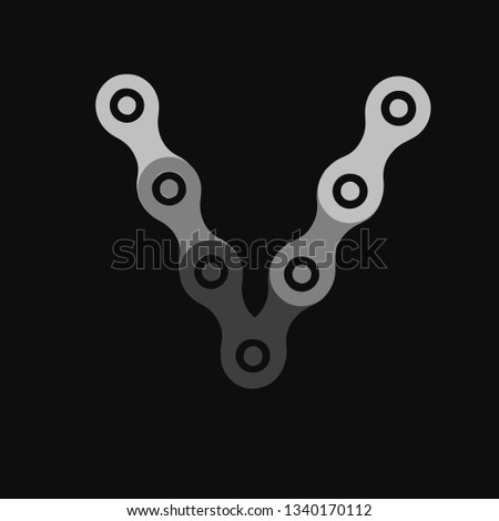 bicycle chain in vector