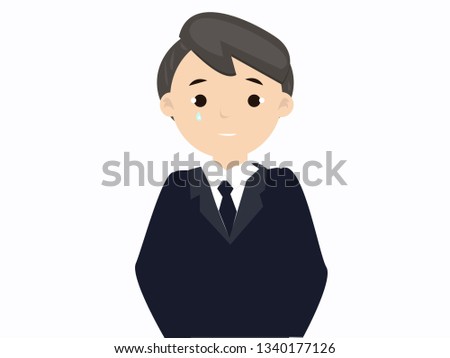 An illustration of the businessman who cries