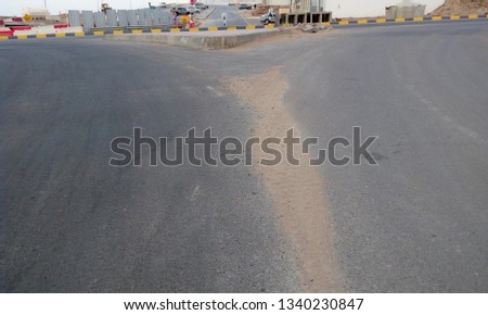 Asphalt road tarmac road images and  road transportation in muscat oman