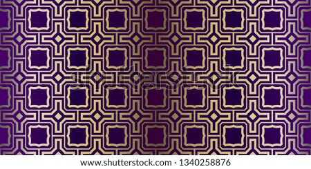 Vector Paper For Scrapbook. Stylish Fashion Geometric Design Background. Seamless. Purple gold color.
