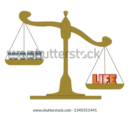 Concept of comparing life and work balance