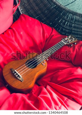 ukulele with a beautiful background