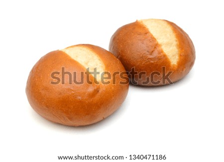 Hamburger buns isolated on white background