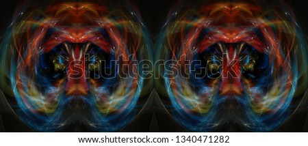 Art Photography, light painting against a black background on August 2008, Berlin Spandau, Germany