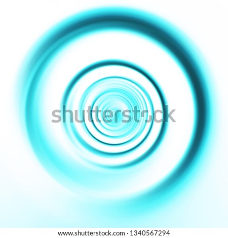 Graphic visualization of the sound wave vibration. Radial blue background.