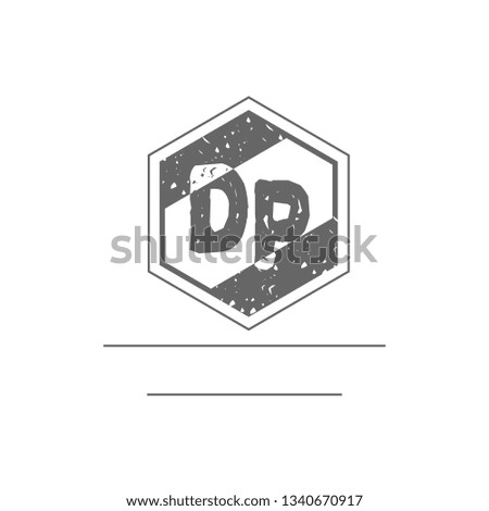 DP  Initial Handwriting logo template vector
