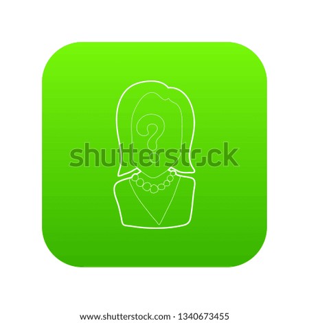 Question icon green isolated on white background