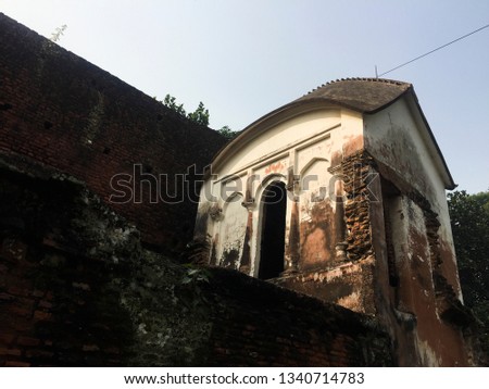 Ancient abandoned building exterior.