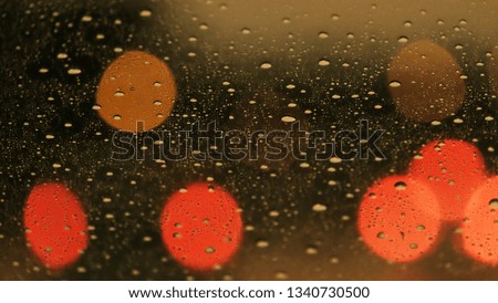 Raindrop on glass surface