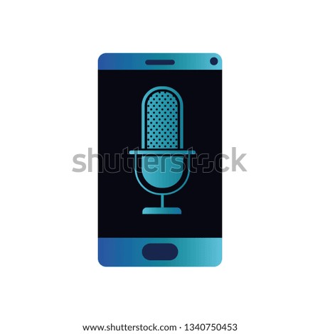 smartphone with voice assistant icon