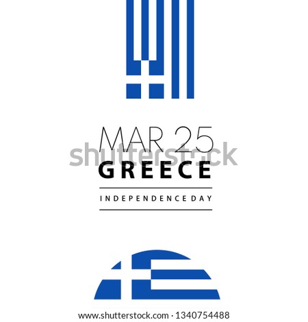 Happy Independence Day Greece Concept Vector Illustration Suitable For Greeting Card, Wallpaper, Background, Banner, Poster And Landing Page Website