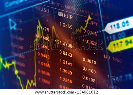 World economics graph. Finance concept. Royalty-Free Stock Photo #134081012