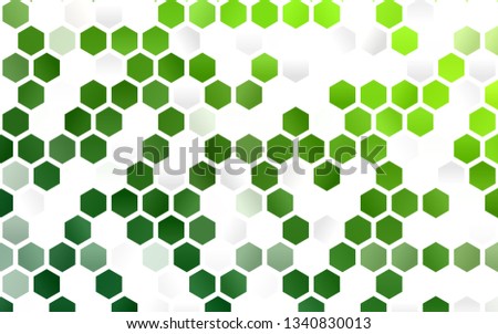 Light Green vector template in hexagonal style. Design in abstract style with hexagons. Pattern can for your ad, booklets.