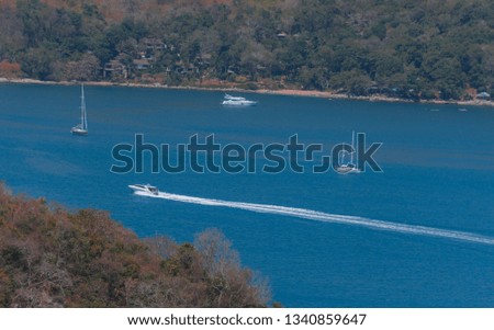 Background image of many yachts, beautiful sea