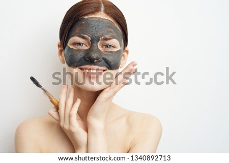 woman in cosmetic mask care beauty