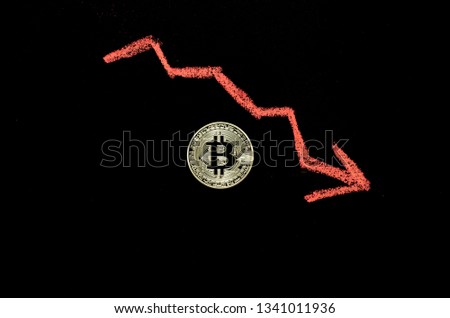 bitcoin and down arrow