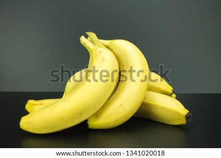 Banana close-up on Black Background