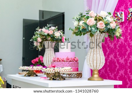 pink birthday decoration