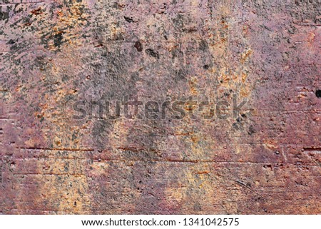 Close up surface of old rusty and weathered metal wall structures in high resolution