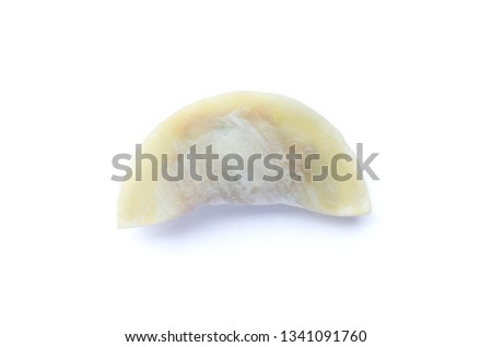 Picture of raw dumplings or gyoza isolated on white background
