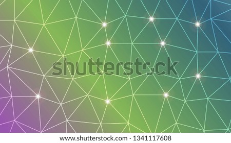 Low poly layout. For modern interior design, fashion print. Vector illustration. Creative gradient color