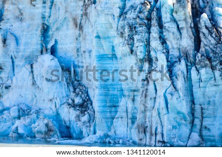 Blue glacier wall